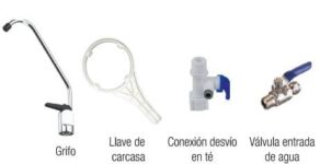Elementos incluidos en el filtro de agua